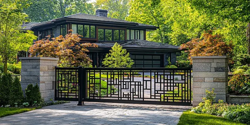 Metallzaun aus Polen mit Montage