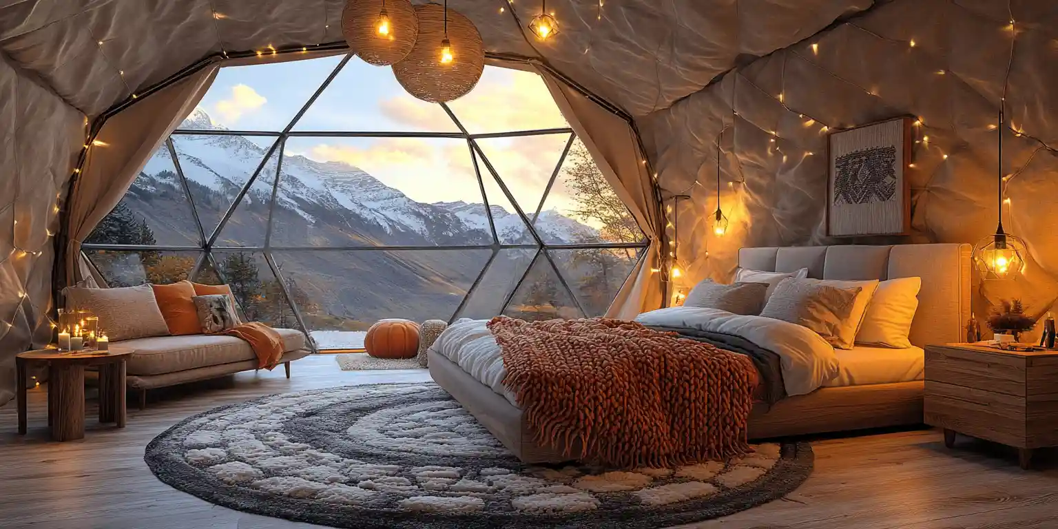 Glamping namiot sferyczny